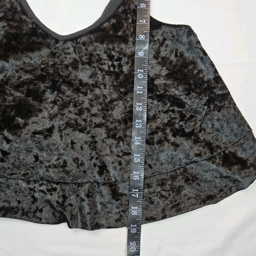 Madison & Berkeley Crushed Velvet Swing Cami SMALL Party Glam Goth‎ Festival Top - Picture 4 of 6